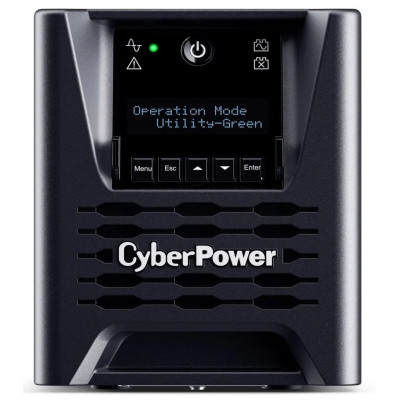 CyberPower PR750LCD3C Mini-Tower UPS, UL Rated, LCD panel, 6× NEMA 5-15R